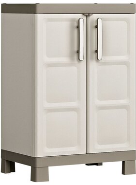 VidaXL Opbergkast laag Excellence 97 cm beige en taupe