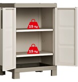 VidaXL Opbergkast laag Excellence 97 cm beige en taupe