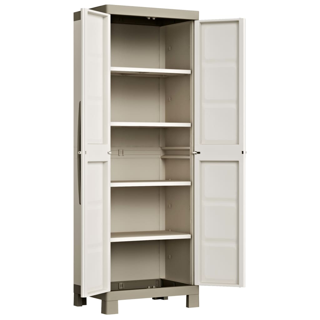 VidaXL Opbergkast met schappen Excellence 182 cm beige en taupe