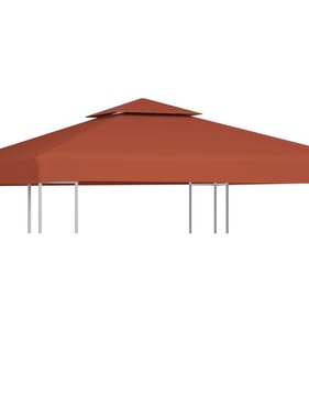 VidaXL Prieeldak 2-laags 310 g/m² 3x3 m terracottakleurig