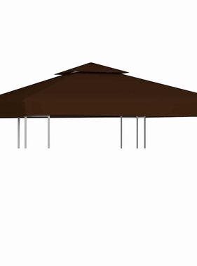 VidaXL Prieeldak 2-laags 310 g/m² 3x3 m bruin