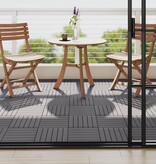 VidaXL Terrastegels 10 st 30x30 cm massief acaciahout greywash