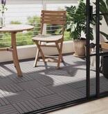 VidaXL Terrastegels 10 st 30x30 cm massief acaciahout greywash