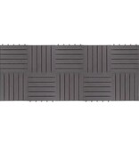 VidaXL Terrastegels 10 st 30x30 cm massief acaciahout greywash