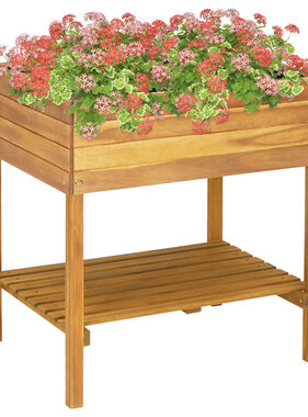 VidaXL Plantenbak verhoogd 78,5x58,5x78,5 cm massief acaciahout