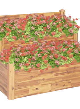 VidaXL Plantenbak 2-laags 110x75x84 cm massief acaciahout