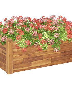 VidaXL Plantenbak verhoogd 110x60x44 cm massief acaciahout