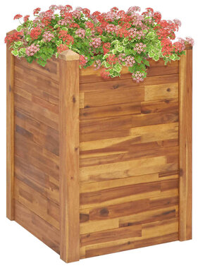 VidaXL Plantenbak verhoogd 60x60x84 cm massief acaciahout
