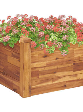 VidaXL Plantenbak verhoogd 60x60x44 cm massief acaciahout