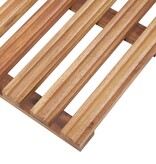 VidaXL Badmatten 2 st massief acaciahout 56x37 cm