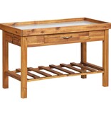 VidaXL Tuinwerkbank met zinken blad massief acaciahout