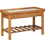 VidaXL Tuinwerkbank met zinken blad massief acaciahout