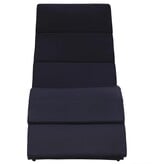 VidaXL Ligbed met kussen poly rattan zwart