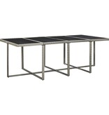 VidaXL 13-delige Tuinset met kussens poly rattan grijs
