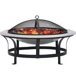 VidaXL Tuinvuurplaats met grill 76 cm roestvrij staal