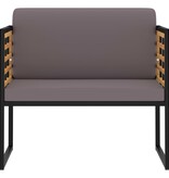 VidaXL Tuinstoelen 2 st met kussens massief acaciahout donkergrijs