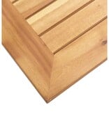 VidaXL Tuinbijzettafel 45x45x38 cm massief acaciahout roestvrij staal