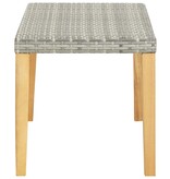 VidaXL Tuinbank 120 cm poly rattan en massief acaciahout grijs