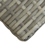 VidaXL Tuinbank 120 cm poly rattan en massief acaciahout grijs