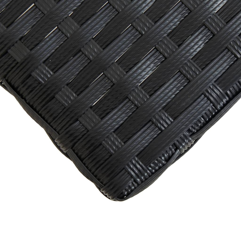 VidaXL Tuinbank 120 cm poly rattan en massief acaciahout zwart