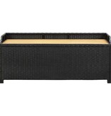 VidaXL Tuinopbergbank 120 cm poly rattan zwart