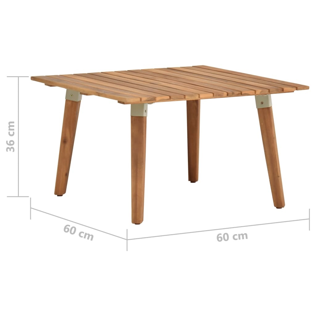 VidaXL Tuintafel 60x60x36 cm massief acaciahout