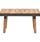 VidaXL 4-delige Loungeset met kussens massief acaciahout