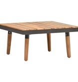 VidaXL 4-delige Loungeset met kussens massief acaciahout