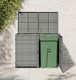 VidaXL Containerberging dubbel 148x77x111 cm poly rattan antraciet