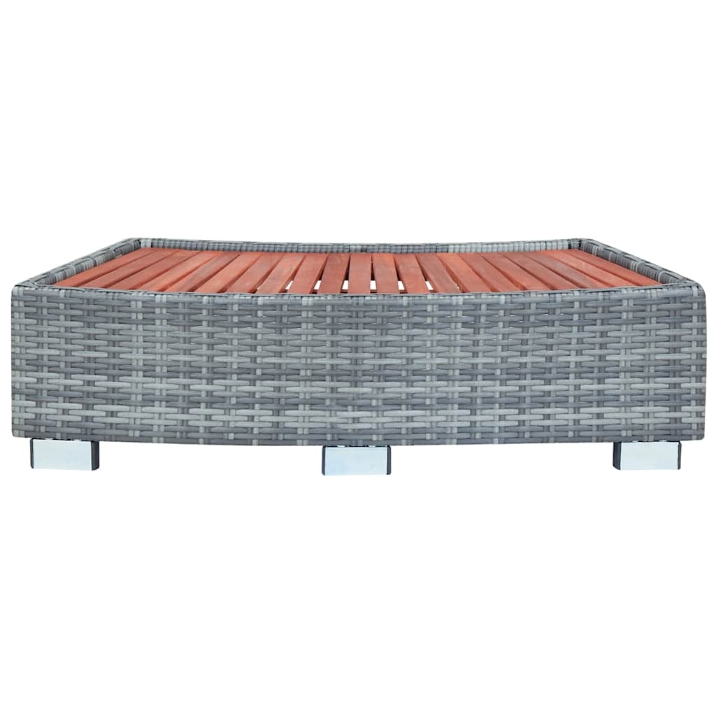 VidaXL Spatrap 92x45x25 cm poly rattan grijs