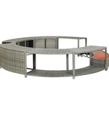 VidaXL Hottub-ombouw poly rattan grijs