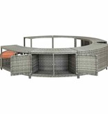 VidaXL Hottub-ombouw poly rattan grijs