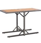 VidaXL Tuintafel poly rattan en massief acaciahout antraciet
