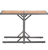 VidaXL Tuintafel poly rattan en massief acaciahout antraciet