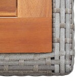 VidaXL Tuintafel poly rattan en massief acaciahout antraciet