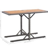 VidaXL Tuintafel poly rattan en massief acaciahout antraciet