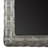 VidaXL Tuintafel 110x53x72 cm glas en poly rattan antraciet