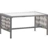 VidaXL 4-delige Loungeset met kussen poly rattan antraciet