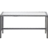 VidaXL 4-delige Loungeset met kussen poly rattan antraciet