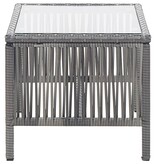 VidaXL 4-delige Loungeset met kussen poly rattan antraciet