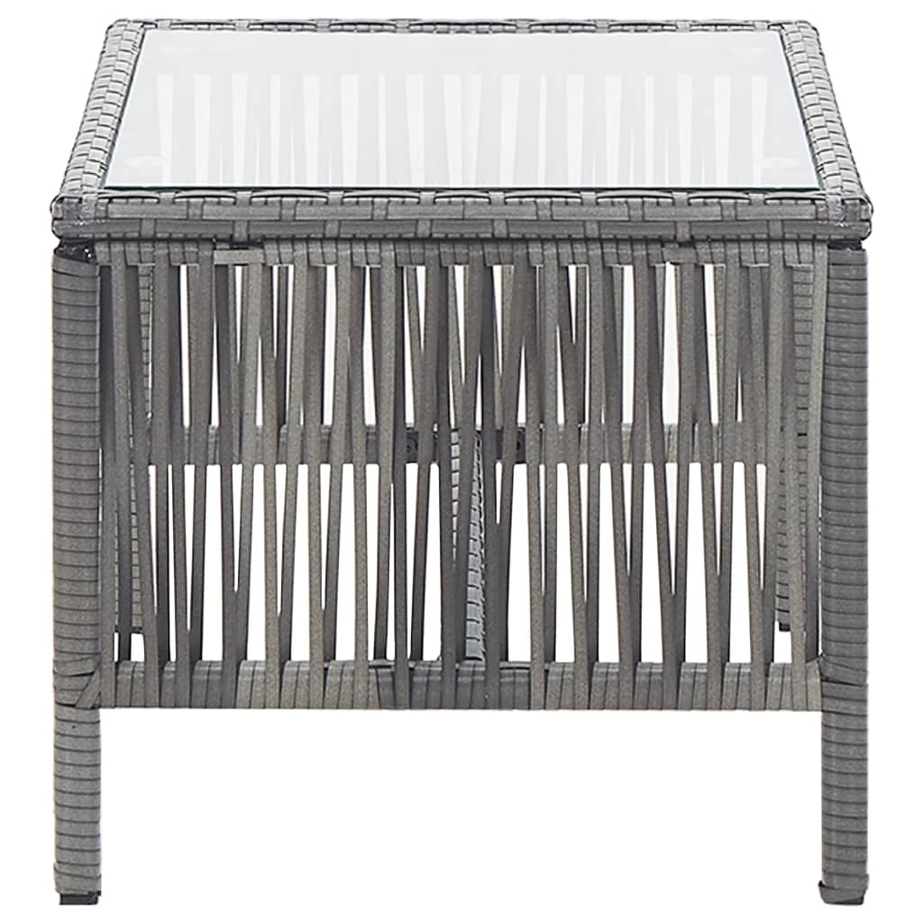 VidaXL 4-delige Loungeset met kussen poly rattan antraciet