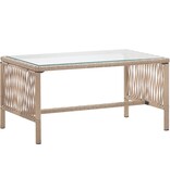 VidaXL 4-delige Loungeset met kussens poly rattan beige