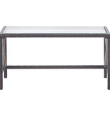 VidaXL 4-delige Loungeset met kussens poly rattan bruin