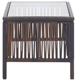 VidaXL 4-delige Loungeset met kussens poly rattan bruin