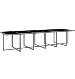 VidaXL 17-delige Tuinset met kussens poly rattan grijs