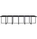 VidaXL 17-delige Tuinset met kussens poly rattan zwart