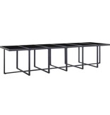 VidaXL 17-delige Tuinset met kussens poly rattan zwart