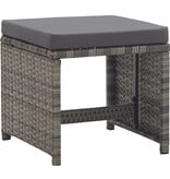 VidaXL 15-delige Tuinset met kussens poly rattan antraciet