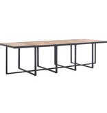 VidaXL 15-delige Tuinset met kussens poly rattan zwart