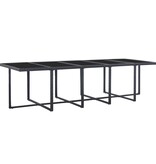 VidaXL 15-delige Tuinset met kussens poly rattan zwart